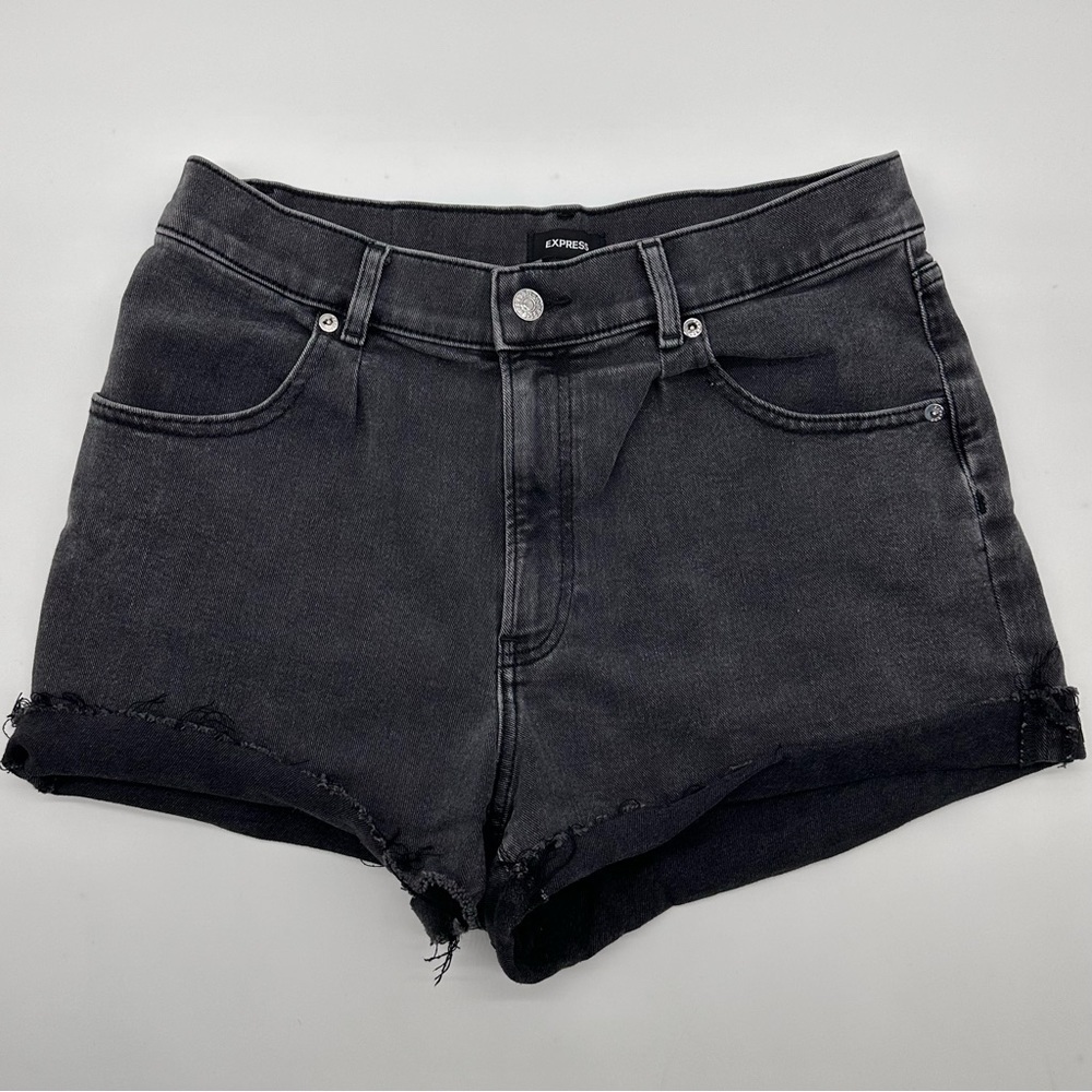 Express Dark Denim Jean Shorts
